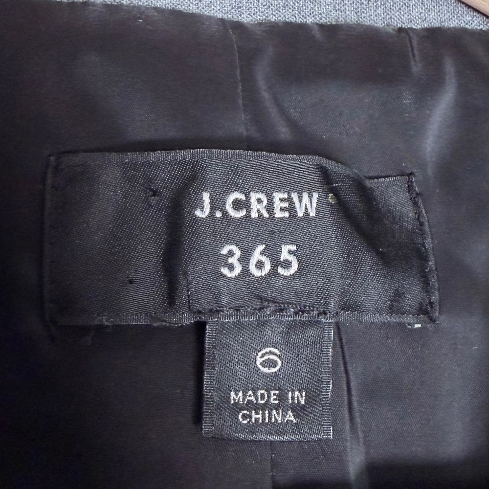 J.Crew 365 Womens Gray Single Button Blazer Jacket Size 6 Professional Office - Picture 4 of 13